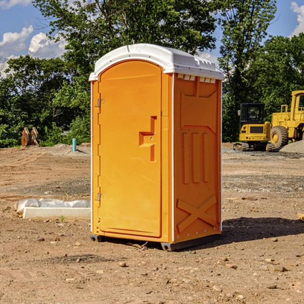 how often are the porta potties cleaned and serviced during a rental period in Williford AR